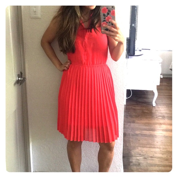 Coral sheer dress - American Eagle - Picture 3 of 4